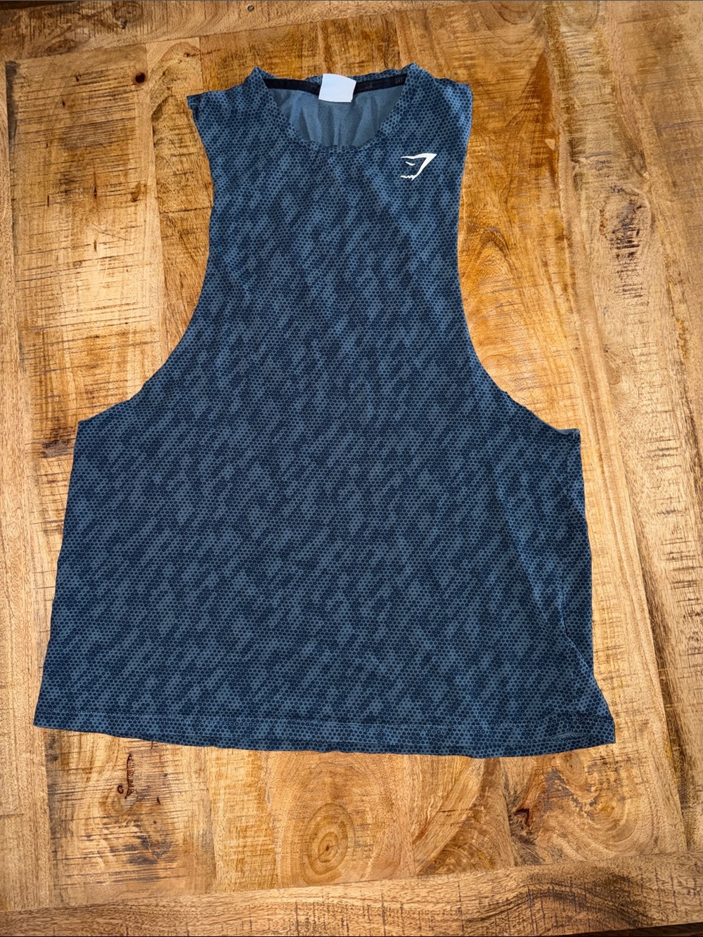Gymshark Dark Charcoal Patterned Muscle Tank